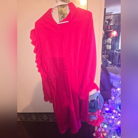 🍁🍂Asos hot pink long tunic open sleeve 18 - Picture 3 of 5